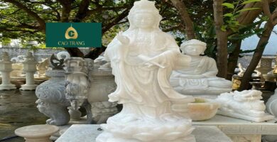 Bán Tượng Phật Quan Âm Bằng Đá Cẩm Lệ Đà Nẵng