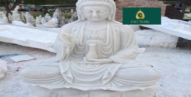Bán Tượng Quan Âm Ngồi Bằng Đá