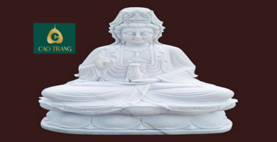Tượng Quan Âm Ngồi Bằng Đá