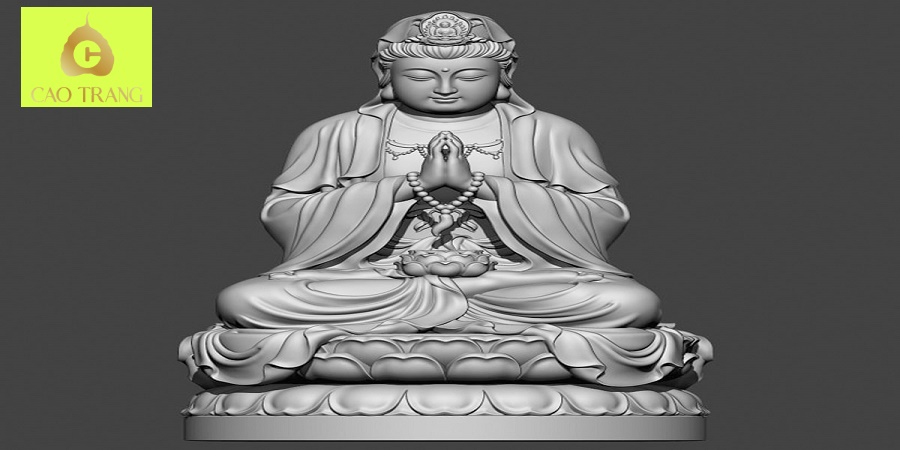 Tượng Quan Âm Ngồi Bằng Đá