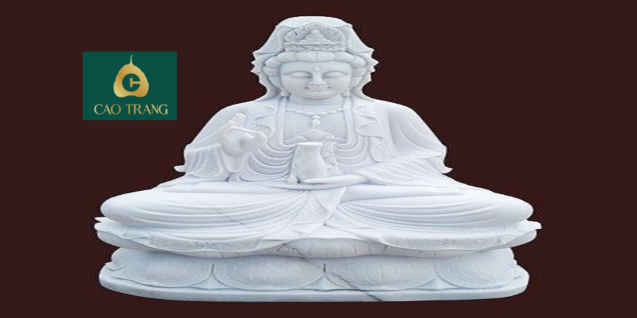 Tượng Quan Âm Ngồi Bằng Đá